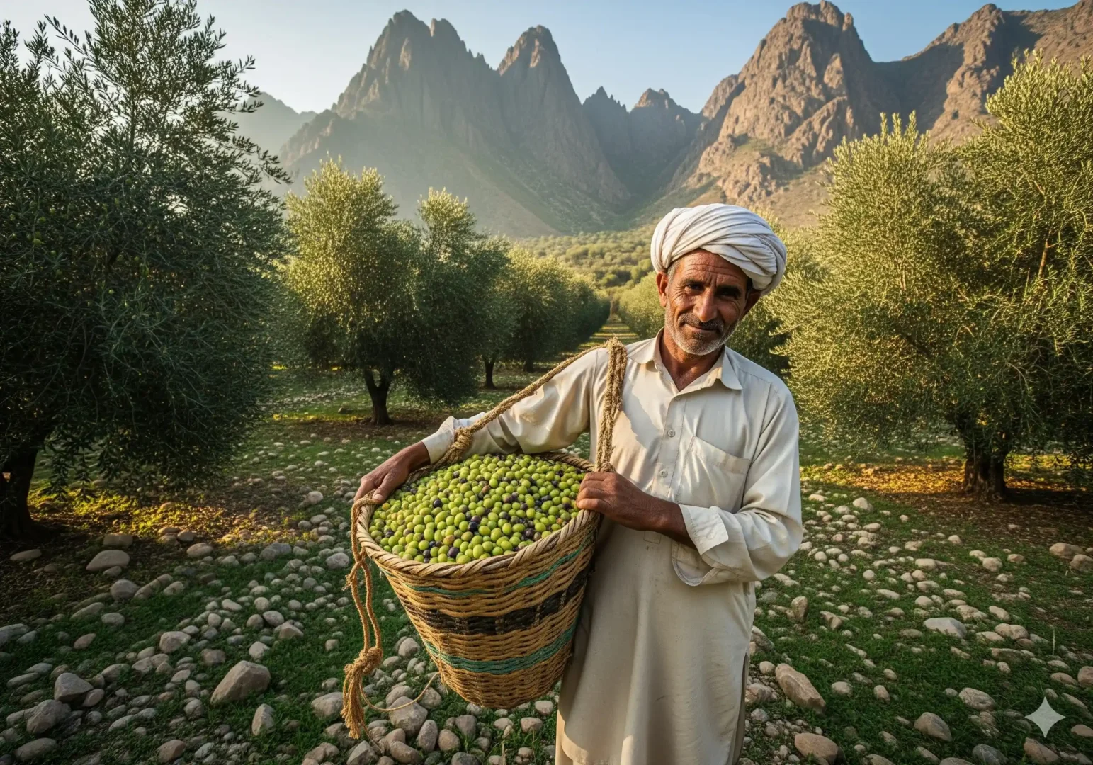 بلوچستان کے پہاڑوں میں زیتون کے باغات – بزنجو زیتون فارم